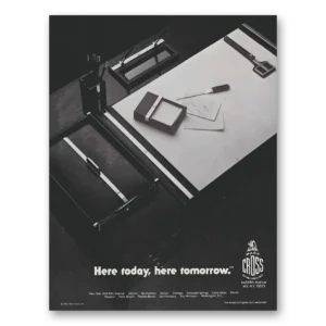 1982 Mark Cross Desk Sets Print Ad | Here Today