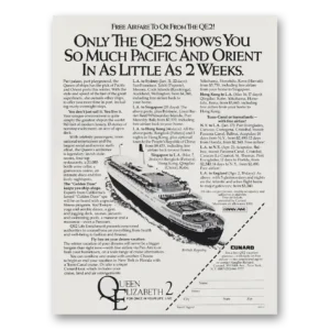 1982 Cunard Print Ad | So Much Pacific