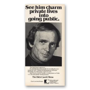 1982 Dick Cavett Show Print Ad | See Him Charm Private Lives