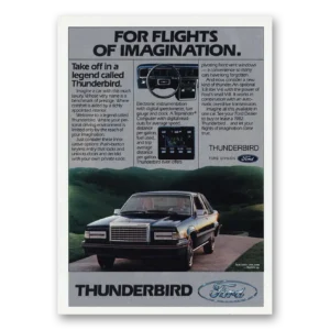1982 Ford Thunderbird Print Ad | Flights Imagination