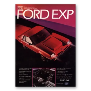 1982 Ford EXP Print Ad | Exp Tomorrow