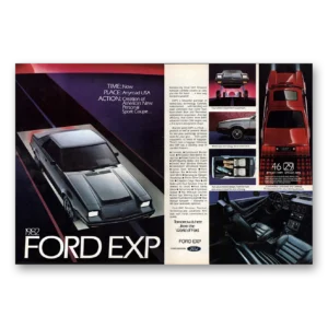 1981 Ford EXP Print Ad | Exp Sport Coupe