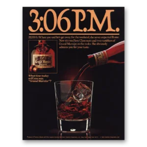 1982 Grand Marnier Print Ad | Two First Class Seats