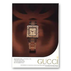 1982 Gucci Watches Print Ad | Quartz Watch