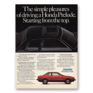 1981 Honda Prelude Print Ad | Starting From Top