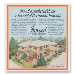 1982 Inwood Bermuda Print Ad | Paget Bermuda