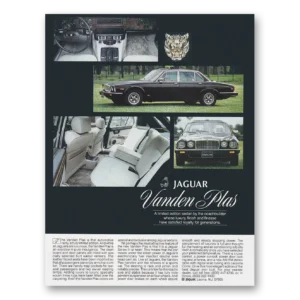 1982 Jaguar Vanden Plas Print Ad | Limited Edition Sedan