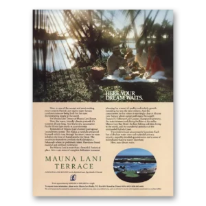 1982 Mauna Lani Resort Print Ad | Dream Waits