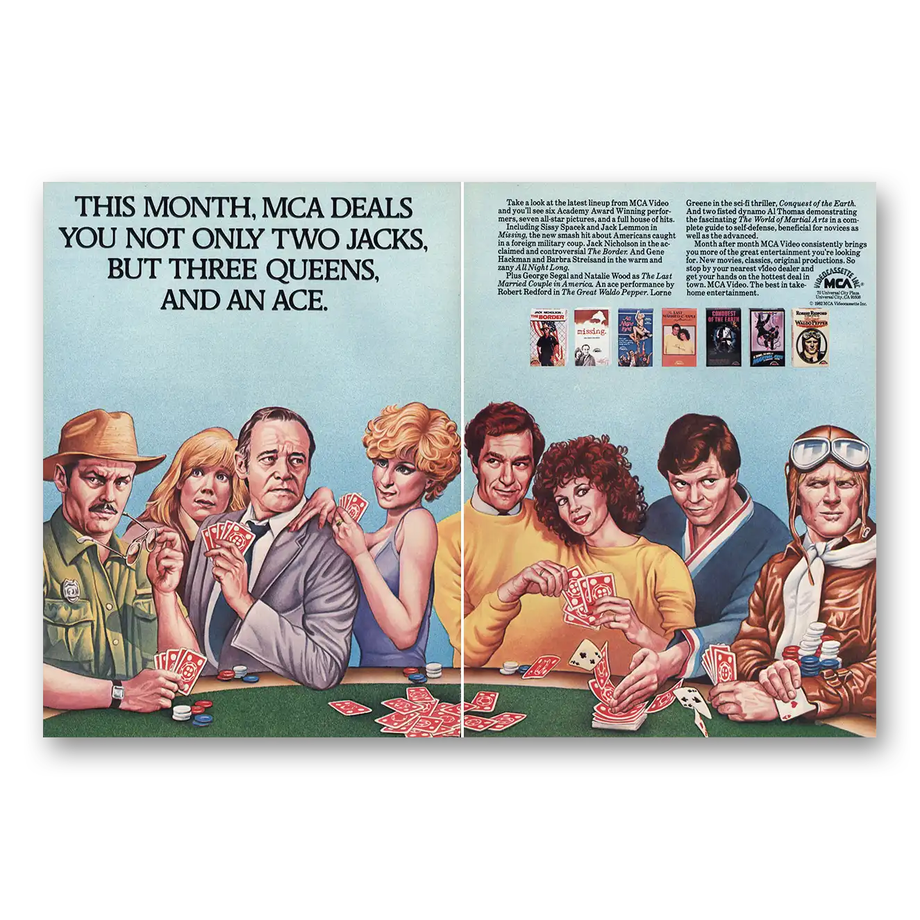 1982 MCA Print Ad | Two Jacks Three Queen An Ace
