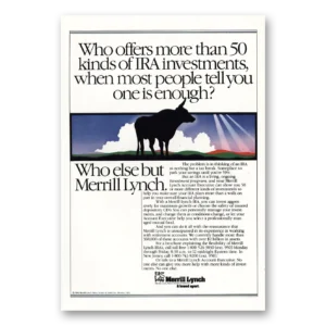 1982 Merrill Lynch Print Ad | 50 Kinds Ira
