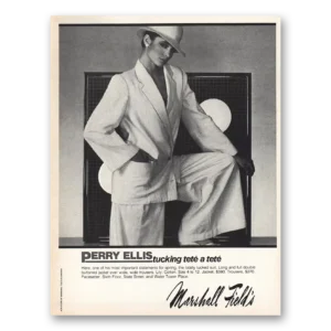 1982 Perry Ellis Fashion Print Ad | Tetetete
