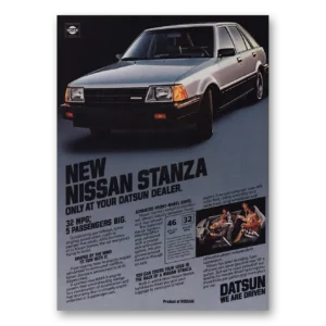 1982 Nissan Stanza Print Ad | Shaped By The Wind