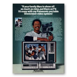 1982 Panasonic Video System Print Ad | Reggie Jackson