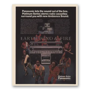 1982 Panasonic Stereo Radio Cassette Print Ad | Earth Wind Fire