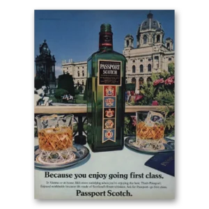 1982 Passport Scotch Print Ad | First Class