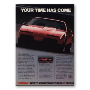1982 Pontiac Trans Am Print Ad | Time Has Come