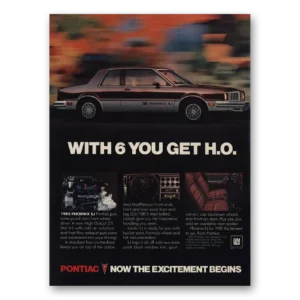 1982 Pontiac Phoenix Print Ad | Sj With 6