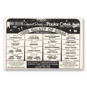 1982 Poplar Creek Music Theatre Print Ad | Galaxy Stars