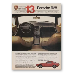 1982 Porsche 928 Print Ad | Unprecedented