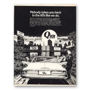 1982 Q101 Chicago Radio Print Ad | Nobody Takes You
