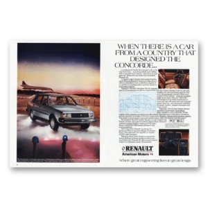 1981 Renault 18i Print Ad | Designed Concorde