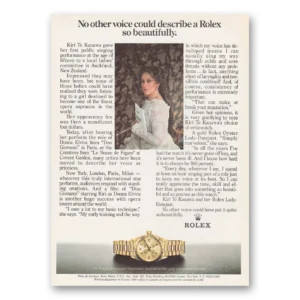 1982 Rolex Print Ad | No Other Voice