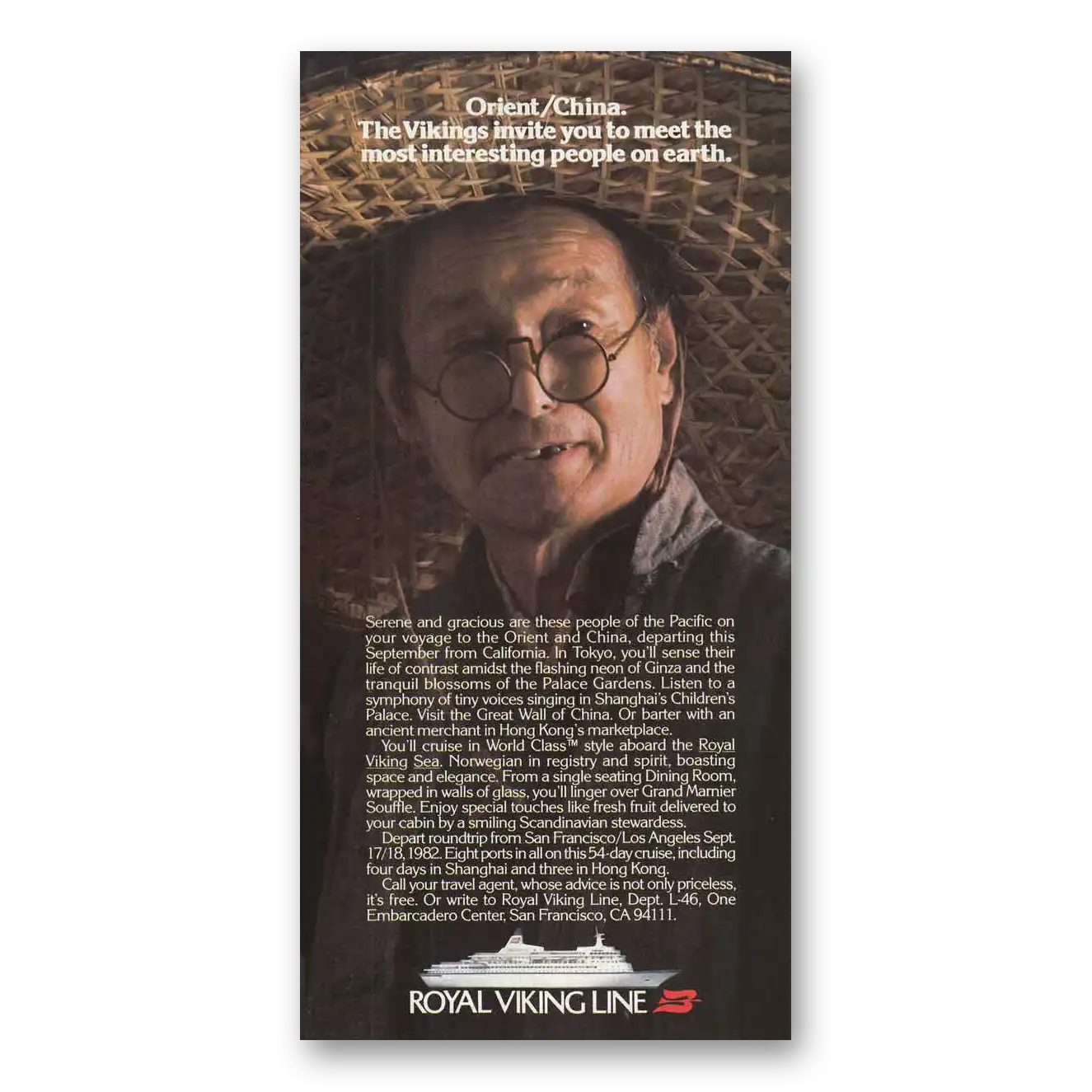 1982 Royal Viking Line Print Ad | Orient China