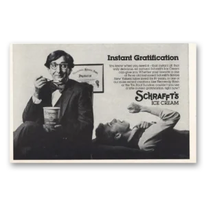 1982 Schraffts Ice Cream Print Ad | Instant Gratification