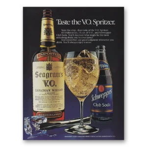 1982 Seagrams VO Whisky Print Ad | Spritzer