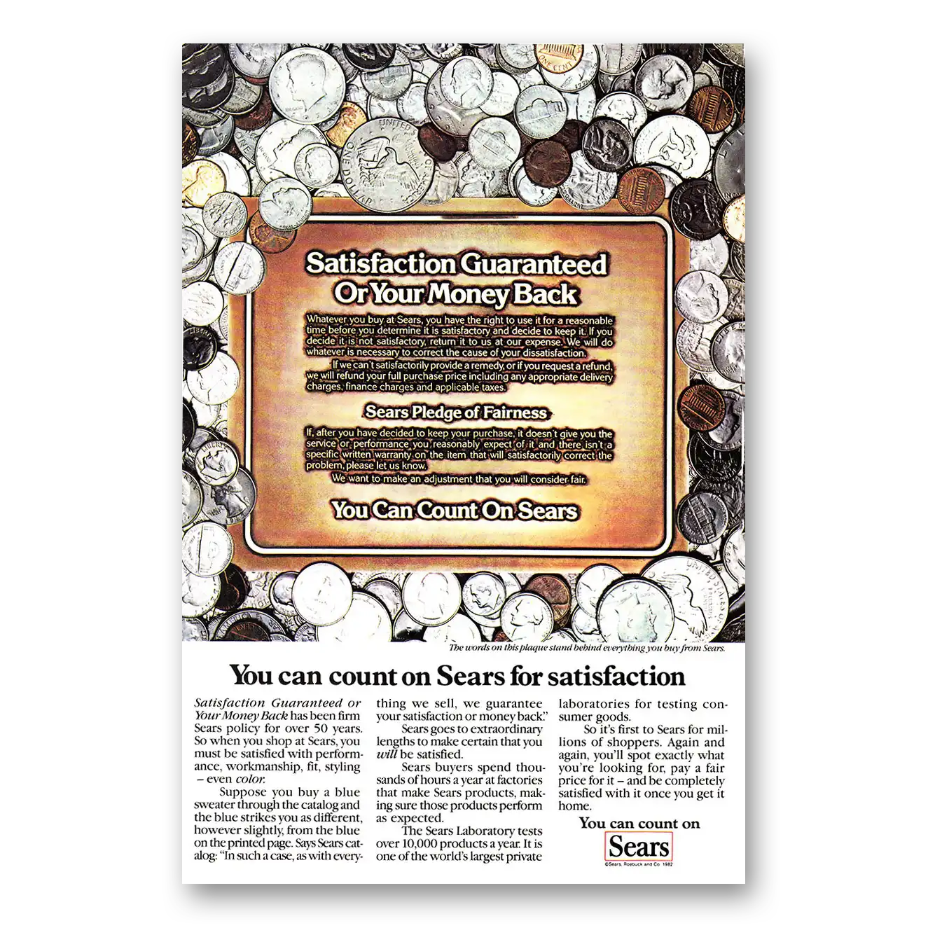 1982 Sears Stores Print Ad | Count On Sears