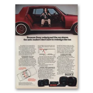 1982 Sony Car Stereo Print Ad | Redesigned