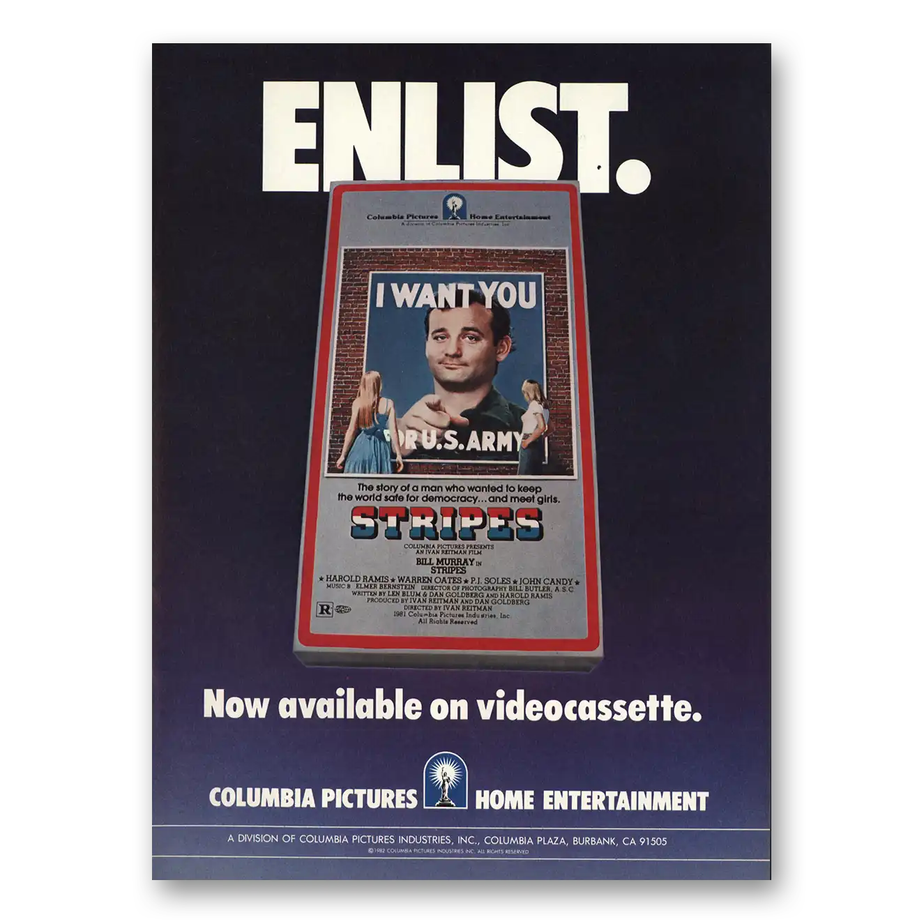 1982 Stripes Promo Print Ad | Bill Murray