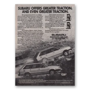 1981 Subaru Wagon Print Ad | Greater Traction