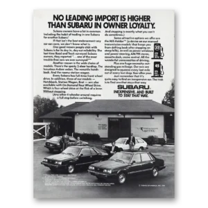 1982 Subaru Print Ad | Owner Loyalty