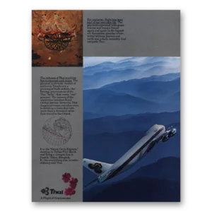 1982 Thai Airlines Print Ad | Great Circle Express