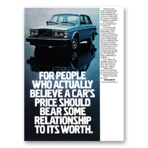 1981 Volvo Print Ad | Actually Believe