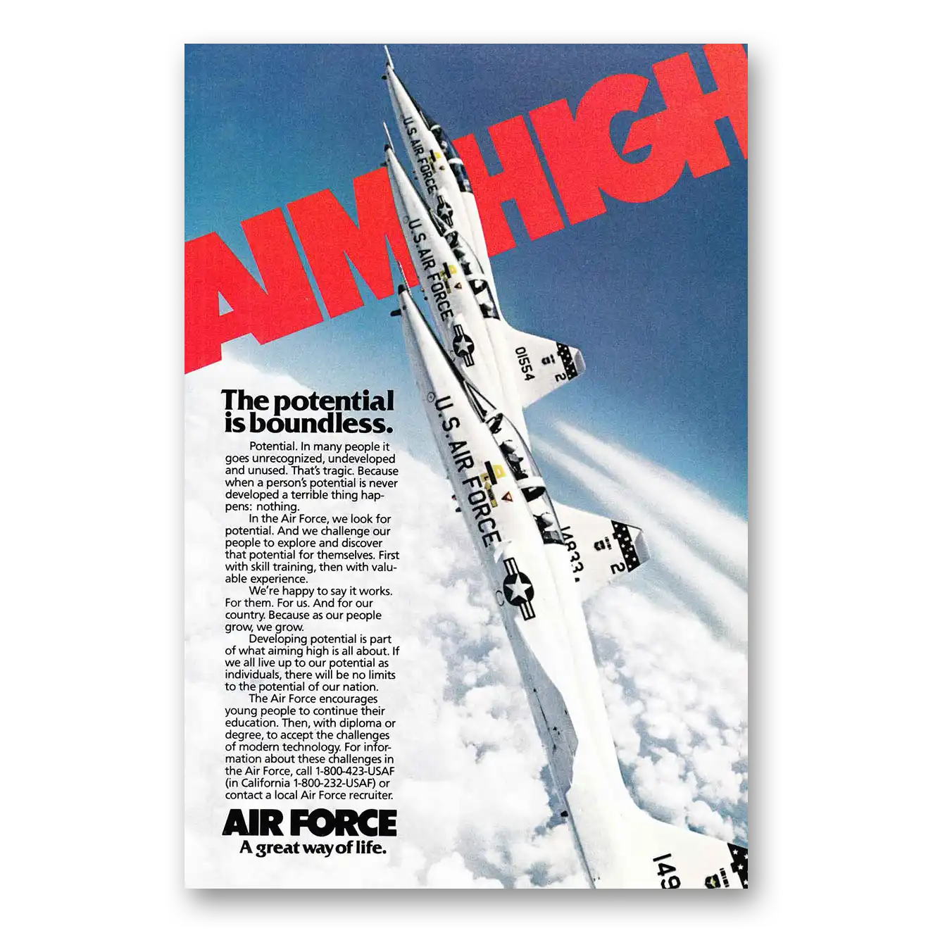 1983 US Air Force Print Ad | Potential Boundless