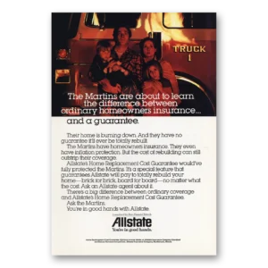 1983 Allstate Insurance Print Ad | Martins Fire Truck