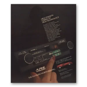 1983 Alpine Car Audio Print Ad | High Fashion