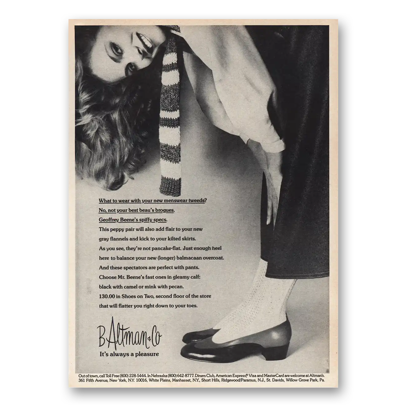 1983 B Altman Print Ad | Geoffrey Beene Spiffy Specs