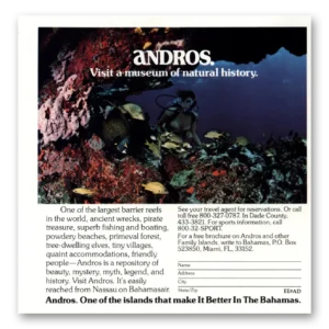 1983 Andros Bahamas Print Ad | Museum Natural