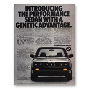 1984 BMW 3 Series Print Ad | Performance Sedan Genetic Advantage