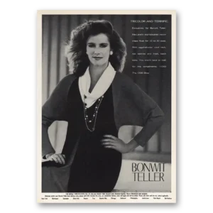 1983 Bonwit Teller Print Ad | Tricolor And Terrific