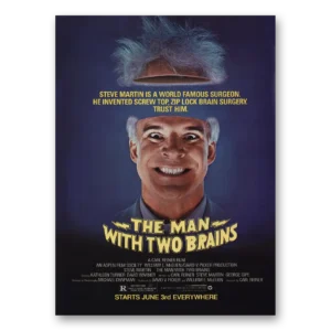 1983 The Man With Two Brains Promo Print Ad | Steve Martin