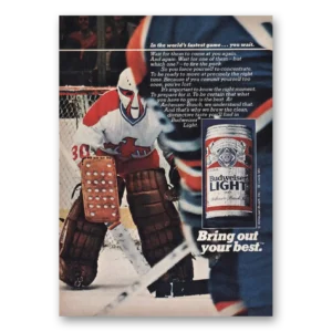 1983 Budweiser Beer Print Ad | Hockey