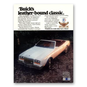 1984 Buick Riviera Print Ad | Leather Bound