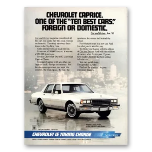 1983 Chevrolet Caprice Print Ad | One Ten