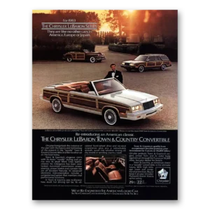 1983 Chrysler LeBaron Print Ad | Convertible