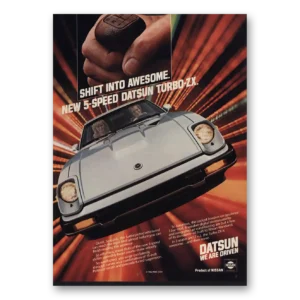 1983 Datsun Turbo ZX Print Ad | 5 Speed