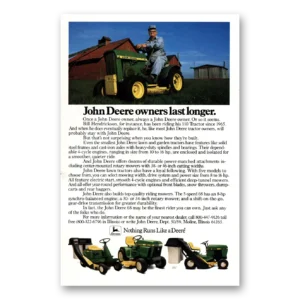 1983 John Deere Mowers + Tractors Print Ad | Bill Hendrickson